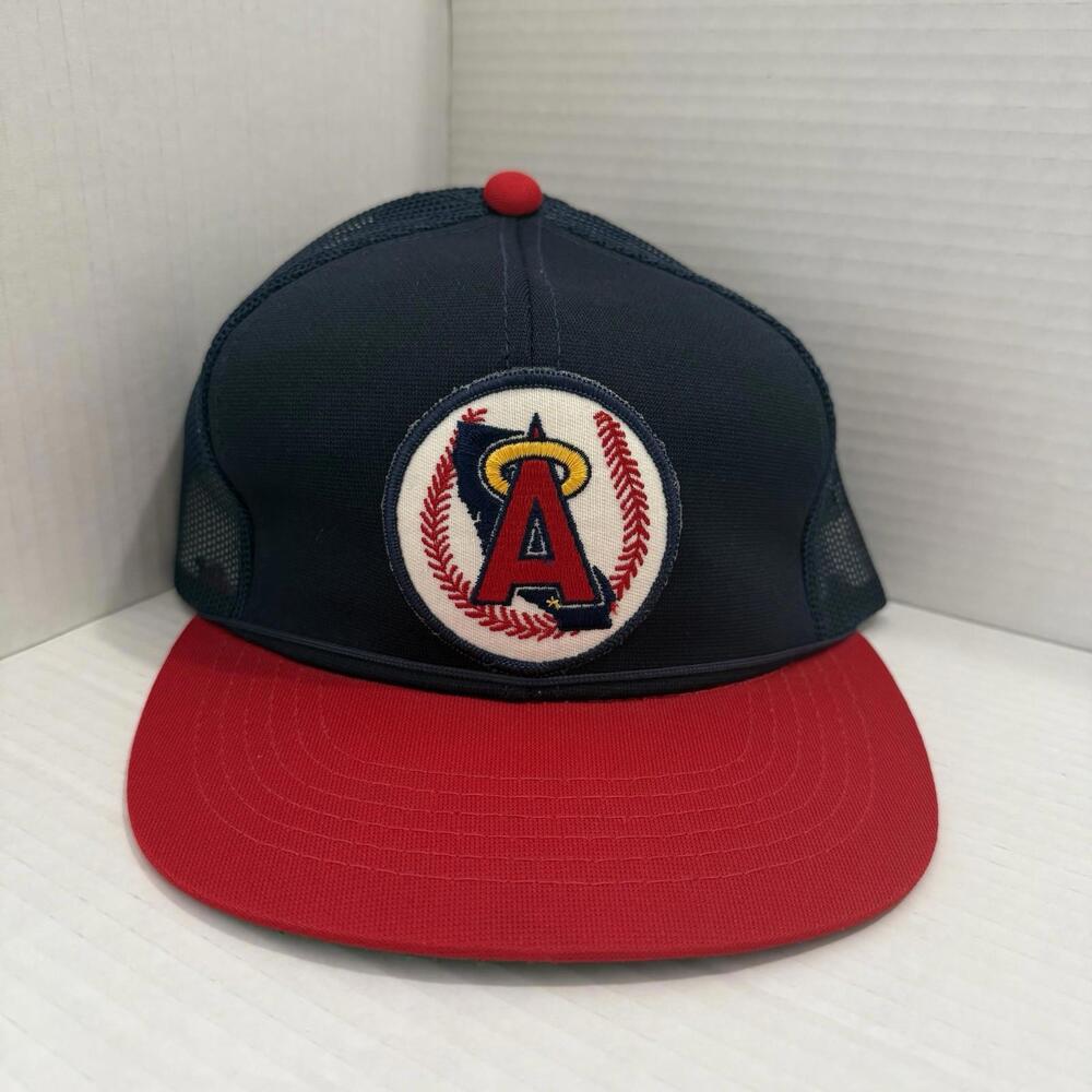 Vintage 80s California Angels Mesh Trucker Snapback Men’s